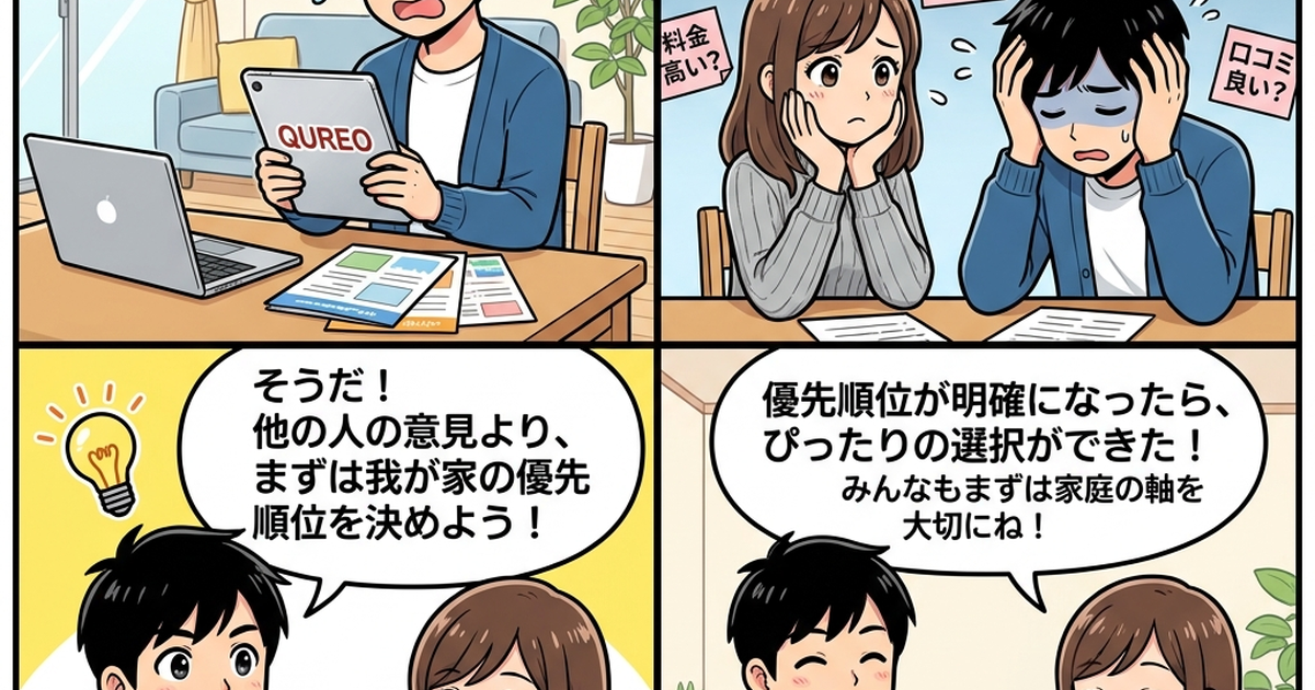 QUREO キュレオ 口コミ 料金の結論まとめ4コマ漫画