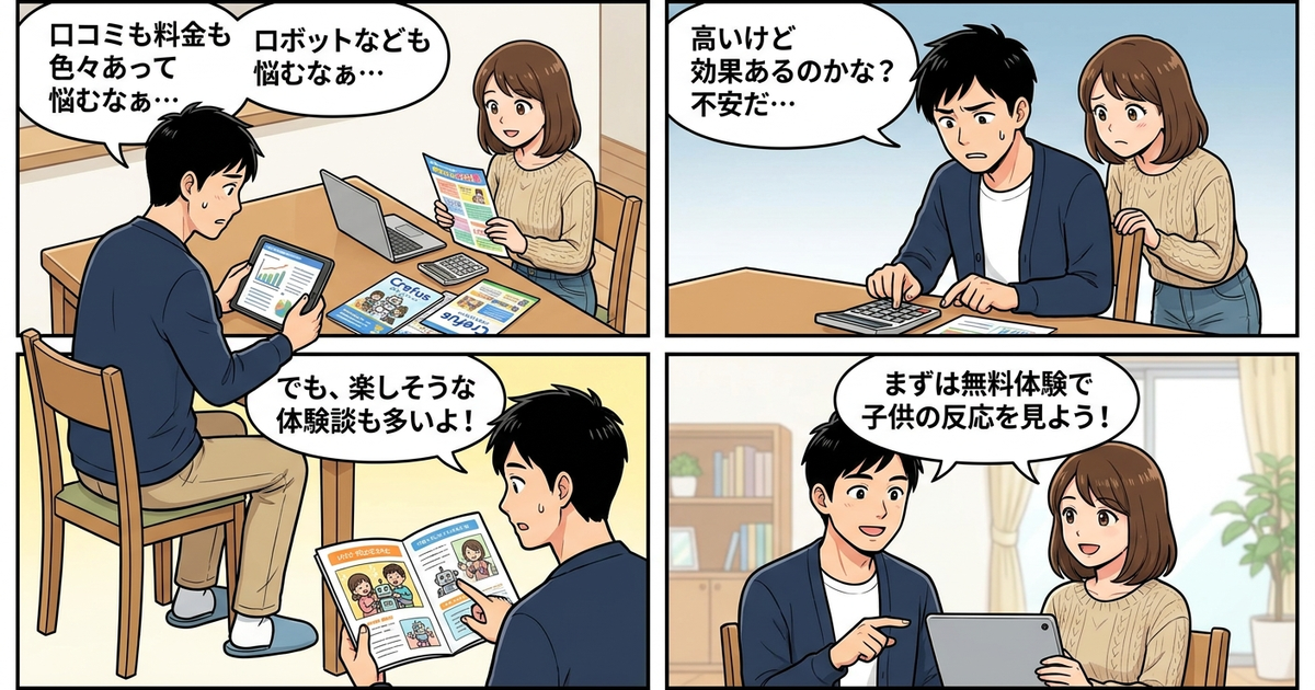 クレファス Crefus 口コミ 料金の結論まとめ4コマ漫画