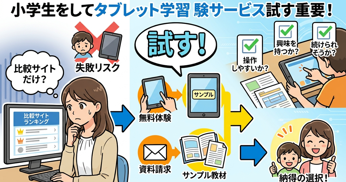小学生のタブレット学習で失敗しないために、比較前に試しておくべきこと