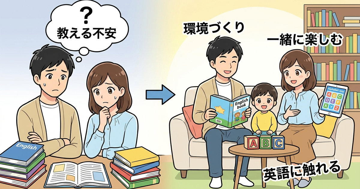おうち英語を始めるタイミングで見落としがちな「親の英語力不安」との向き合い方